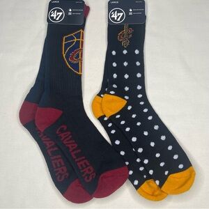 2 Pairs of Cleveland Cavaliers athletic socks